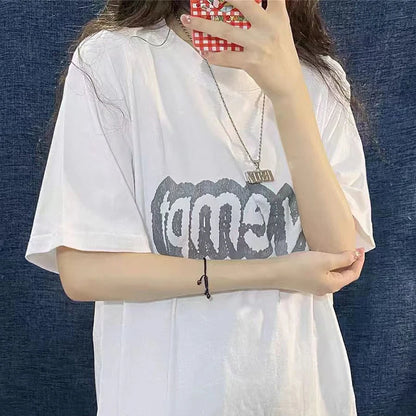 High Quality CAVEMPT Tops Tee Phantom Letter Printing Classic All-match Men Woman Loose O-Neck Summer C.E T Shirt Street King Limited
