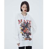 "Floral Basket" Unisex Men Women Streetwear Graphic Sweatshirt Daulet Apparel