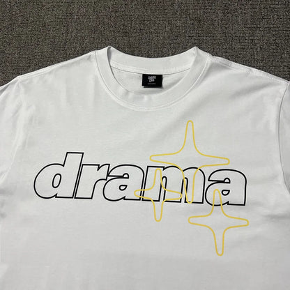 2024ss Drama Call T-shirt Men Women 1:1 High Quality Stars Letter Print Fashion Street Lovers Casual Tops Tee Street King Limited