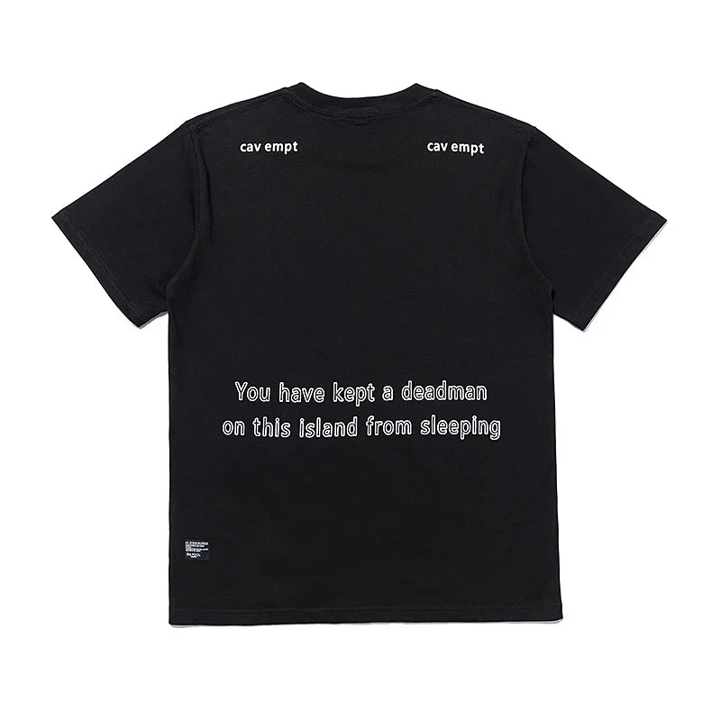 High Quality CAVEMPT Tops Tee Phantom Letter Printing Classic All-match Men Woman Loose O-Neck Summer C.E T Shirt Street King Limited