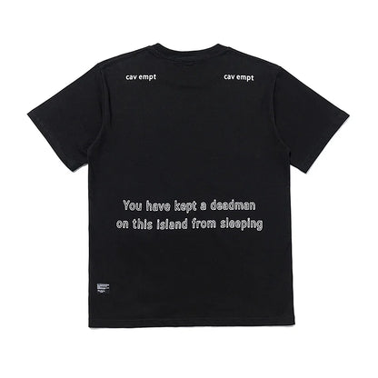High Quality CAVEMPT Tops Tee Phantom Letter Printing Classic All-match Men Woman Loose O-Neck Summer C.E T Shirt Street King Limited