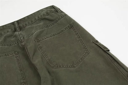 new multi pocket heavy industry washed cargo pants mens high rise loose y2k vintage streetwear oversized straight leg jeans unique cargo style 810