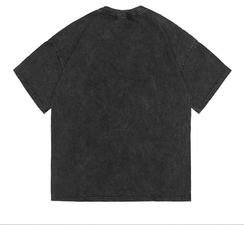 Rainbowtouches 2022 Summer Half-Sleeve T-Shirt Unisex High Street Vintage Graphic T Shirts Loose Casual Street Fashion Hip Hop Street King Limited