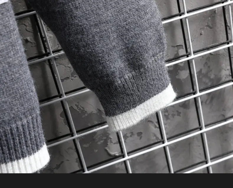 Brand Clothing Men Winter High Quality Knitted Sweaters/Male Slim Fit Solid Color Round Neck Pullover Man Casual Sweaters 3XL Street King Limited