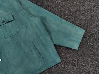 new 2023 gentleman men long season 6 kanye west stonewashed old denim baseball coats jackets abstract digital coat warm 498 stacked flare jeans
