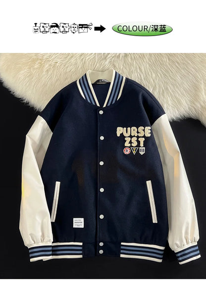 bomber jacket men women high quality suede fabric ins hip hop streetwear varsity jackets new brand baseball coat unique default style 5103