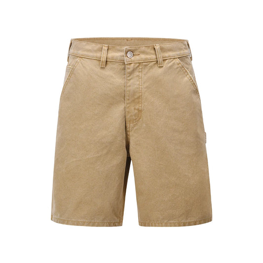 y2k sashes pockets solid color cleanfit cargo shorts mens summer wide leg streetwear baggy knee length pants oversized combat utility trousers