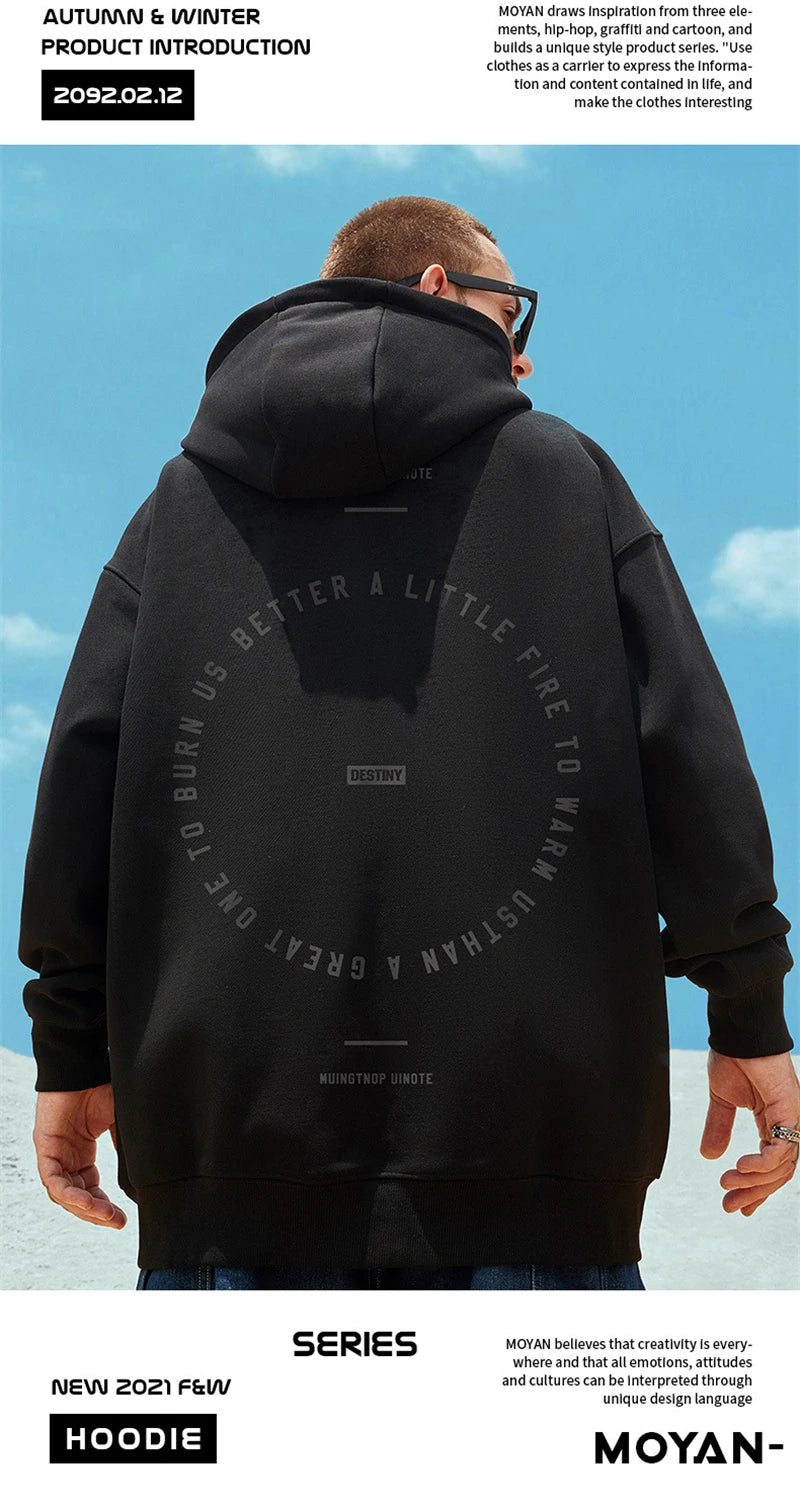 Autumn Loose Pullovers Men Women Destiny Letter Print Hoodies Oversized y2k Hoodie Couples Harajuku Fashion Hooded Sweatshirts Street King Limited