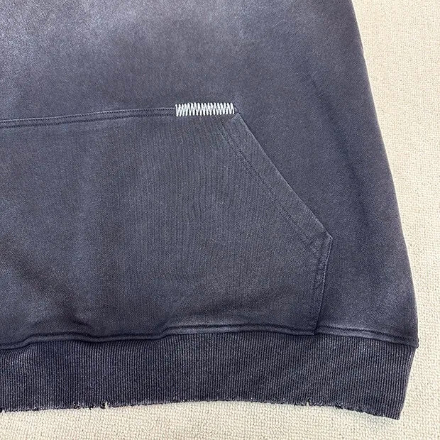 Gradient washing destroys vintage hoodies Street King Limited