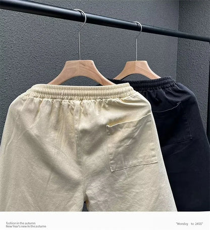 summer men suede straight shorts 2024 new y2k streetwear design drawstring bermudas hombre vintage baggy basketball shorts unique shorts style 3215