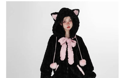 Harajuku Sweet Thicknecked Bow College Coat Woman Zip Up Hoodie Sailor Suit Plush Hoodies Women 2023 Streetwear Goth Y2k Clothes Street King Limited