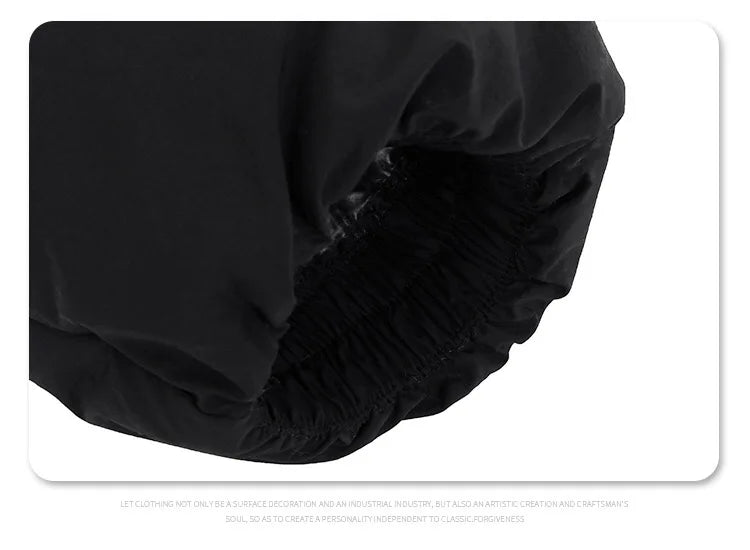 2024AW windproof warm turtleneck slant cut pocket detachable hooded cotton suit Street King Limited