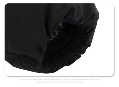 2024AW windproof warm turtleneck slant cut pocket detachable hooded cotton suit Street King Limited