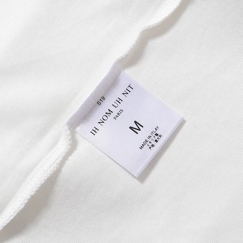Black White IH NOM UH NIT Short Sleeve Tops Tee Men Woman Best Quality Simplicity Cotton Loose Versatile T Shirts Street King Limited