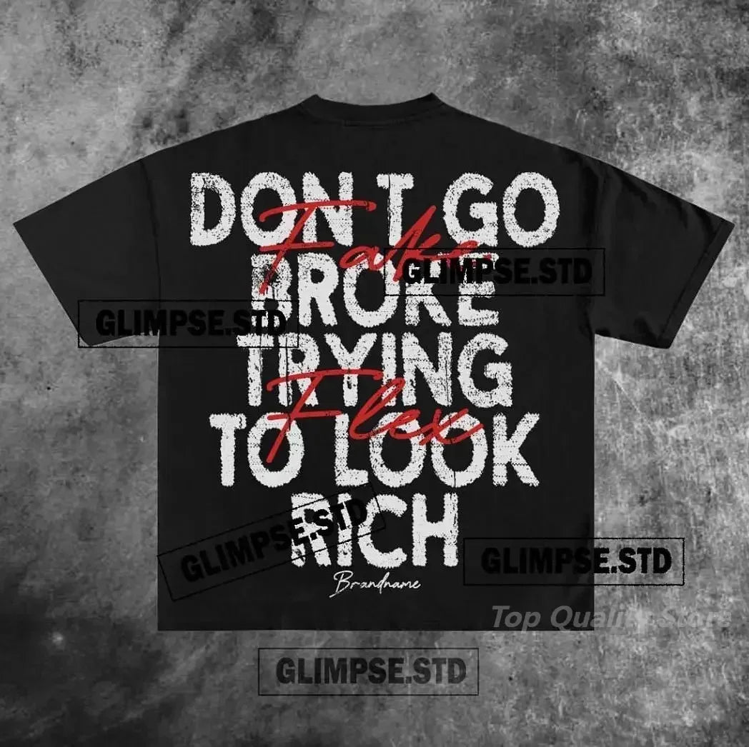 New Gothic Pigeon Crown Letter Printed Large Pattern T-shirt Cotton Shirt Couple High Street Y2K Top Gothic T-shirt  pro choice Street King Limited