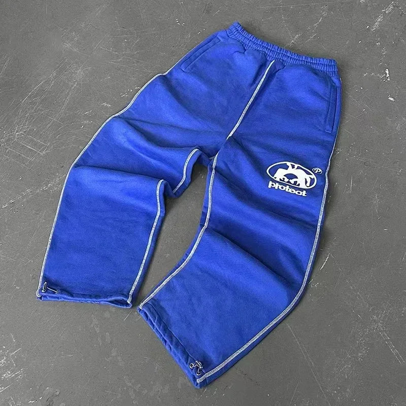 harajuku man long pants cargo streetwear joggers men y2k casual police trousers work pants male korean streetwear merican style 1 unique joggers style 1233