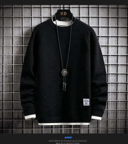 Brand Clothing Men Winter High Quality Knitted Sweaters/Male Slim Fit Solid Color Round Neck Pullover Man Casual Sweaters 3XL Street King Limited