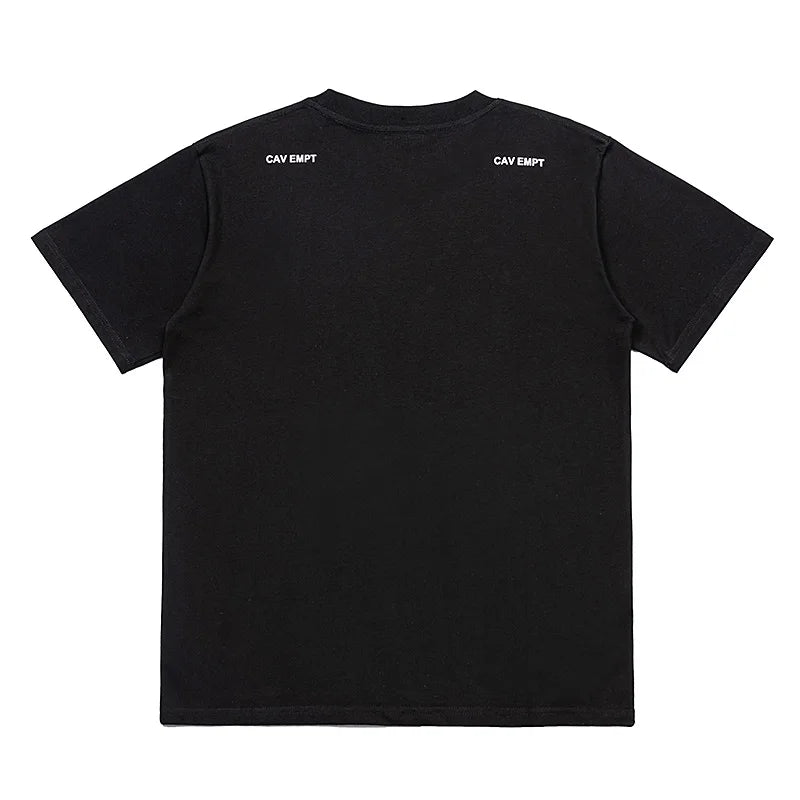 High Quality CAVEMPT Tops Tee Phantom Letter Printing Classic All-match Men Woman Loose O-Neck Summer C.E T Shirt Street King Limited