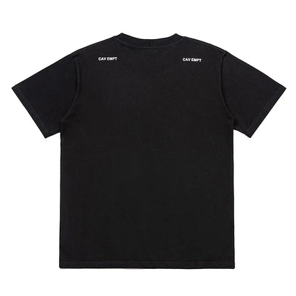 High Quality CAVEMPT Tops Tee Phantom Letter Printing Classic All-match Men Woman Loose O-Neck Summer C.E T Shirt Street King Limited
