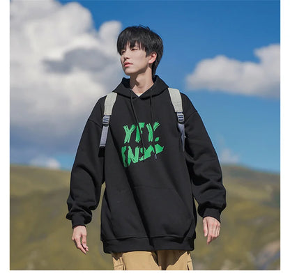 New Goth Oversized Pullover Hoodies For Men Letter Print Hooded Sweatshirts Hip Hop Aesthetic Harajuku Y2K Streetwear Hoodie Street King Limited