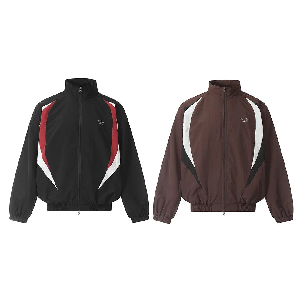 high street contrast color sunscreen clothes mens and womens summer thick fabric breathable casual baggy jacket oversized urban fashion pants