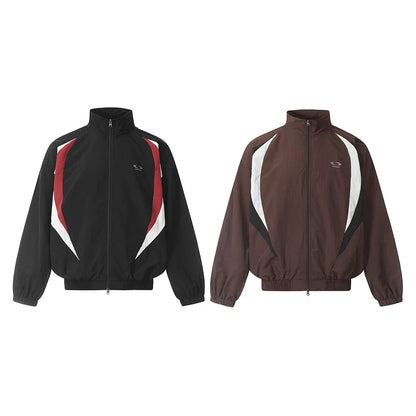 high street contrast color sunscreen clothes mens and womens summer thick fabric breathable casual baggy jacket oversized urban fashion pants