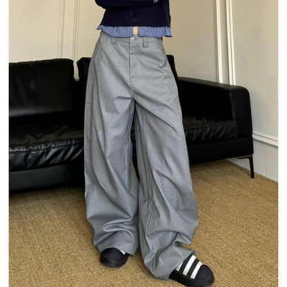 men women american streetwear fashion loose casual vibe hip hop cleanfit wide leg suit pant boyfriend harem pants trousers urban fashion pants
