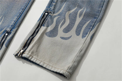 Men's Vintage Jeans 2023 New Ripped Holes Straight Denim Pants Streetwear Hip Hop Harajuku Jeans Trousers Street King Limited