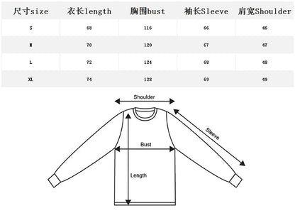 New 242SS Portrait Print High-Street Full Cotton Quality Heavyweight Casual Loose Pullover Long Sleeve Sweatshirt Tops For Men Street King Limited