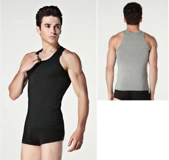 Hot Sale 3pcs / 100% Cotton Mens Sleeveless Tank Top Solid Muscle Vest Undershirts O-neck Gymclothing Tees Whorl Tops Street King Limited