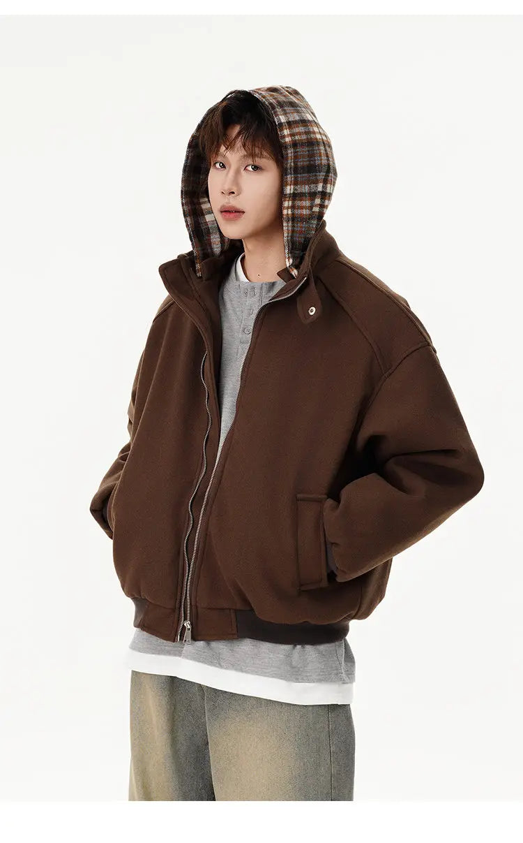 winter cotton padded jacket men women streetwear fashion loose casual hooded woolen bomber parkas jacket thicken coat outerwear unique default style 1027