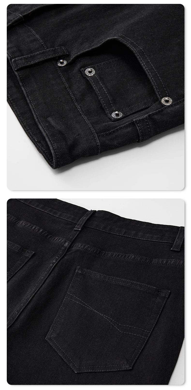 men black elastic denim micro flared jeans pants streetwear fashion cleanfit hip hop punk slim fit jeans y2k pants trouser unique jeans style 1696