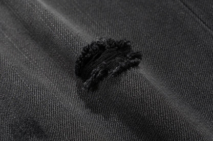 vintage washed hole damaged jeans pants for men streetwear y2k ripped black denim trousers pantalones hombre baggy cargos unique cargo style 3535