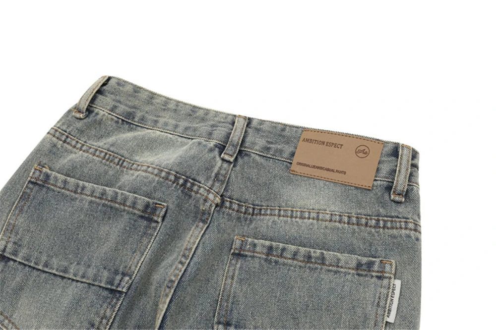 2024 ripped jeans high street straight trousers destroyed hole baggy denim pants vintage retro hip hop 1 unique jeans style 4506