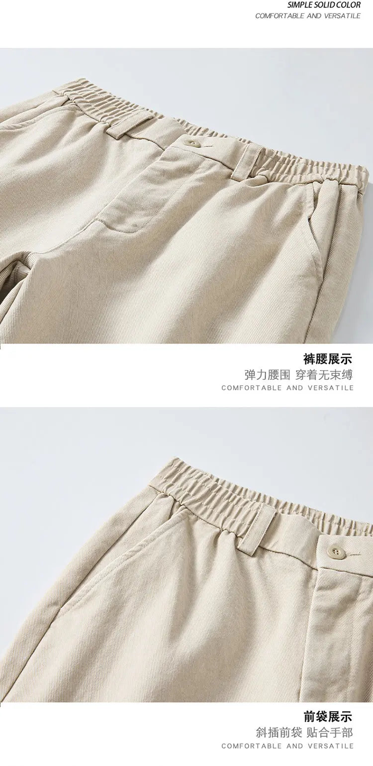 men fashion casual retro pure cotton straight elastic waist plus size loose denim jeans pants man cityboy streetwear trousers unique jeans style 2126
