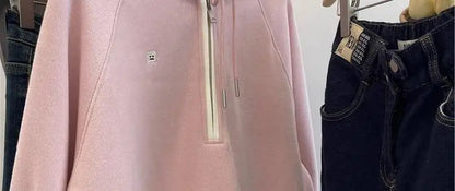Designed embroidered squirrel hooded sweatshirt for women in spring and autumn loose and versatile American style lazy jacket Street King Limited