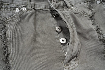 y2k streetwear tassel multi pocket jeans for men straight solid baggy cargo pants pantalones hombre casual denim trousers 1 unique cargo style 614