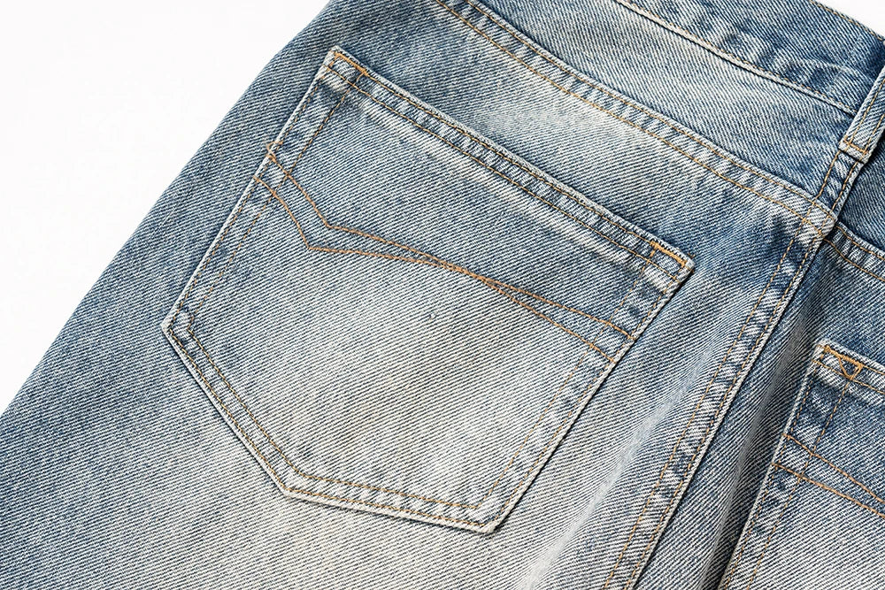 Streetwear Y2k Pantalones Hombre Washed Baggy Flare Jeans Unisex Straight Frayed Casual Denim Trousers Oversized Cargo Pants Street King Limited