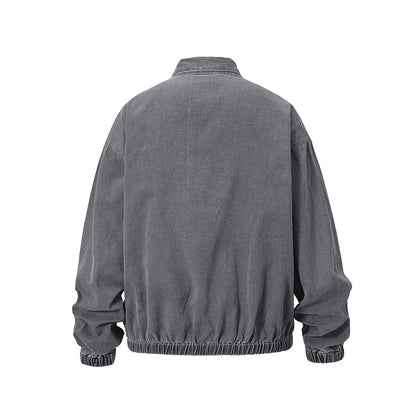 high street solid stand washed autumn jacket for men and women windbreaker baggy casual outwear coat oversized loose clothes 1 urban fashion pants