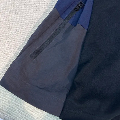 Side stitching color bump hem drawstring plus two layers of short-sleeved shirt profile Street King Limited