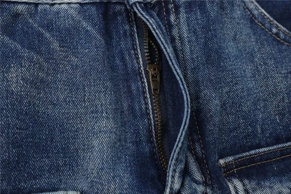 2024 multi pocket jeans vintage mens harajuku cargo denim pants retro hip hop straight loose jean pants 1 unique cargo style 241