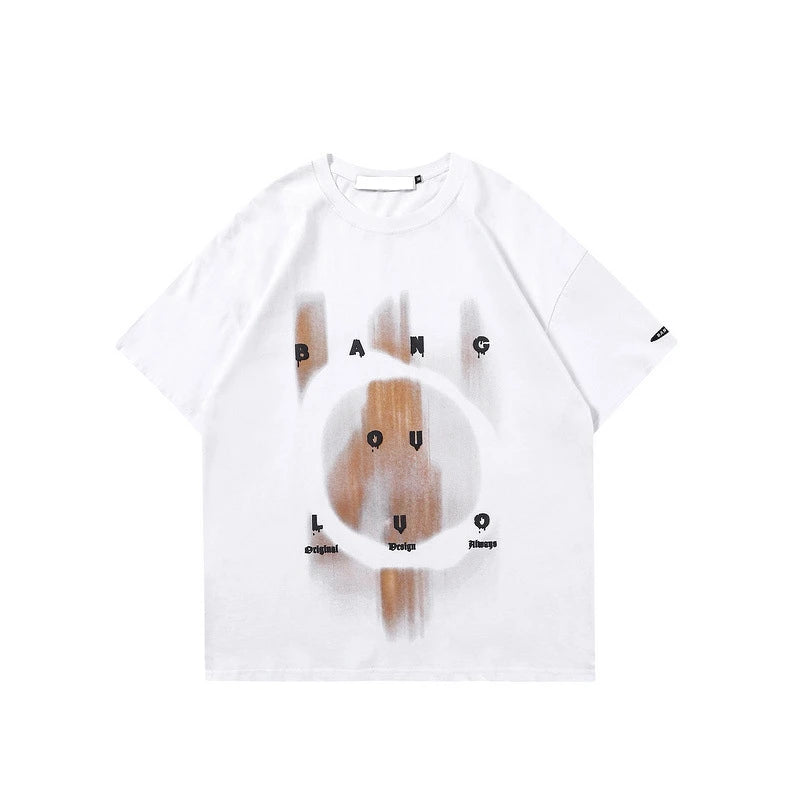 Rainbowtouches 2022 Summer Half-Sleeve T-Shirt Unisex High Street Vintage Graphic T Shirts Loose Casual Street Fashion Hip Hop Street King Limited