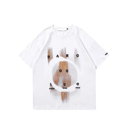 Rainbowtouches 2022 Summer Half-Sleeve T-Shirt Unisex High Street Vintage Graphic T Shirts Loose Casual Street Fashion Hip Hop Street King Limited