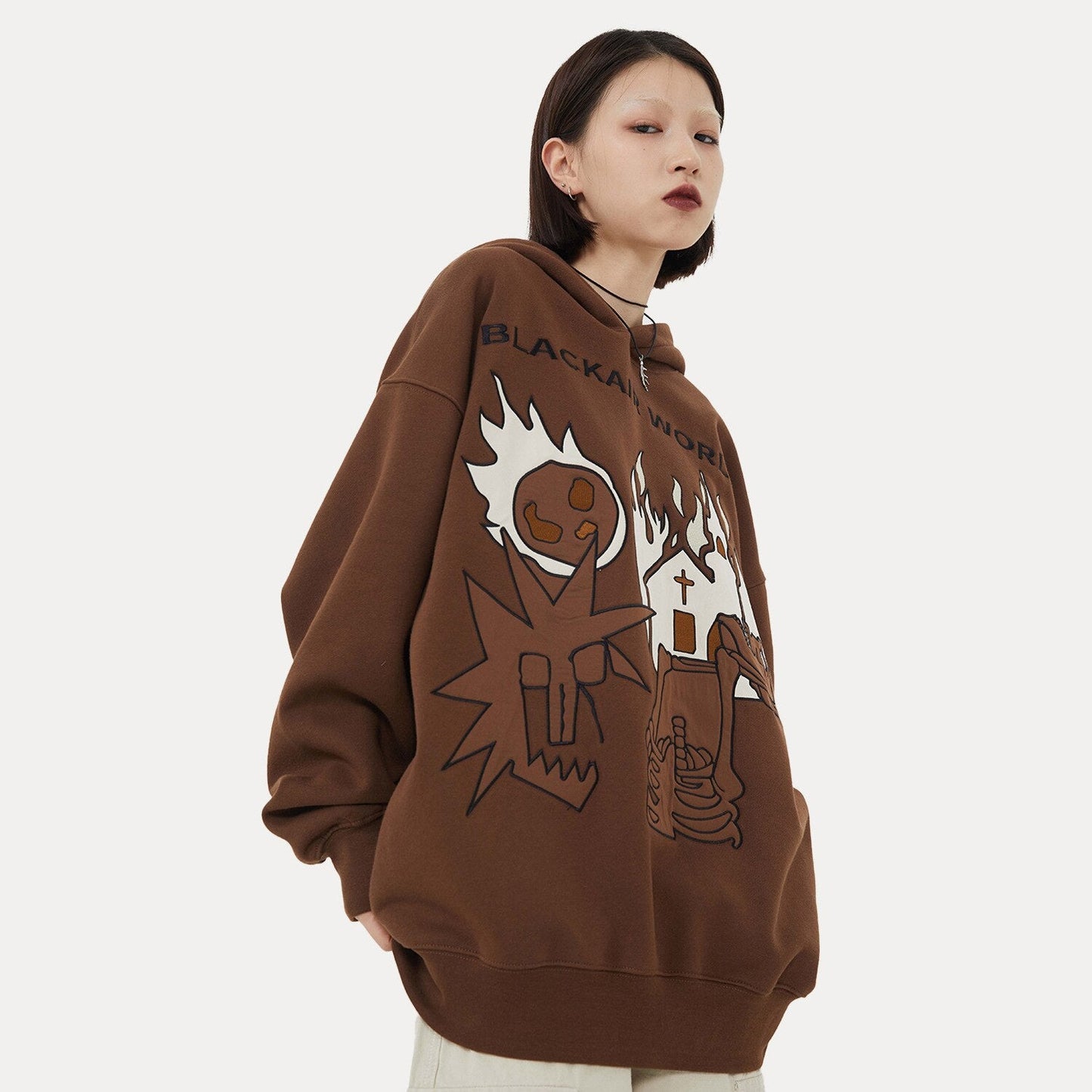 "Burning Up" Unisex Men Women Streetwear Graphic Hoodie Daulet Apparel