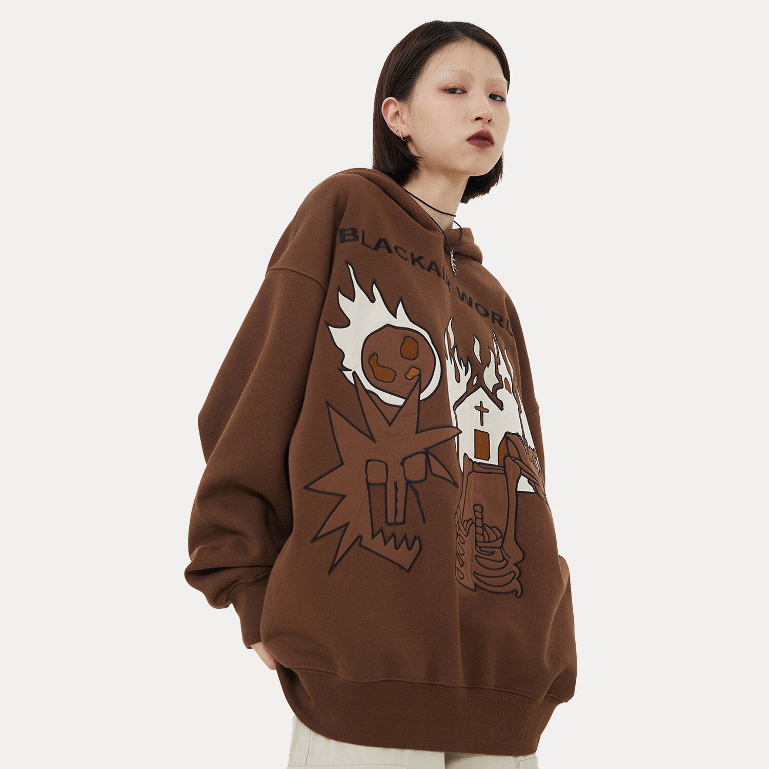 "Burning Up" Unisex Men Women Streetwear Graphic Hoodie Daulet Apparel