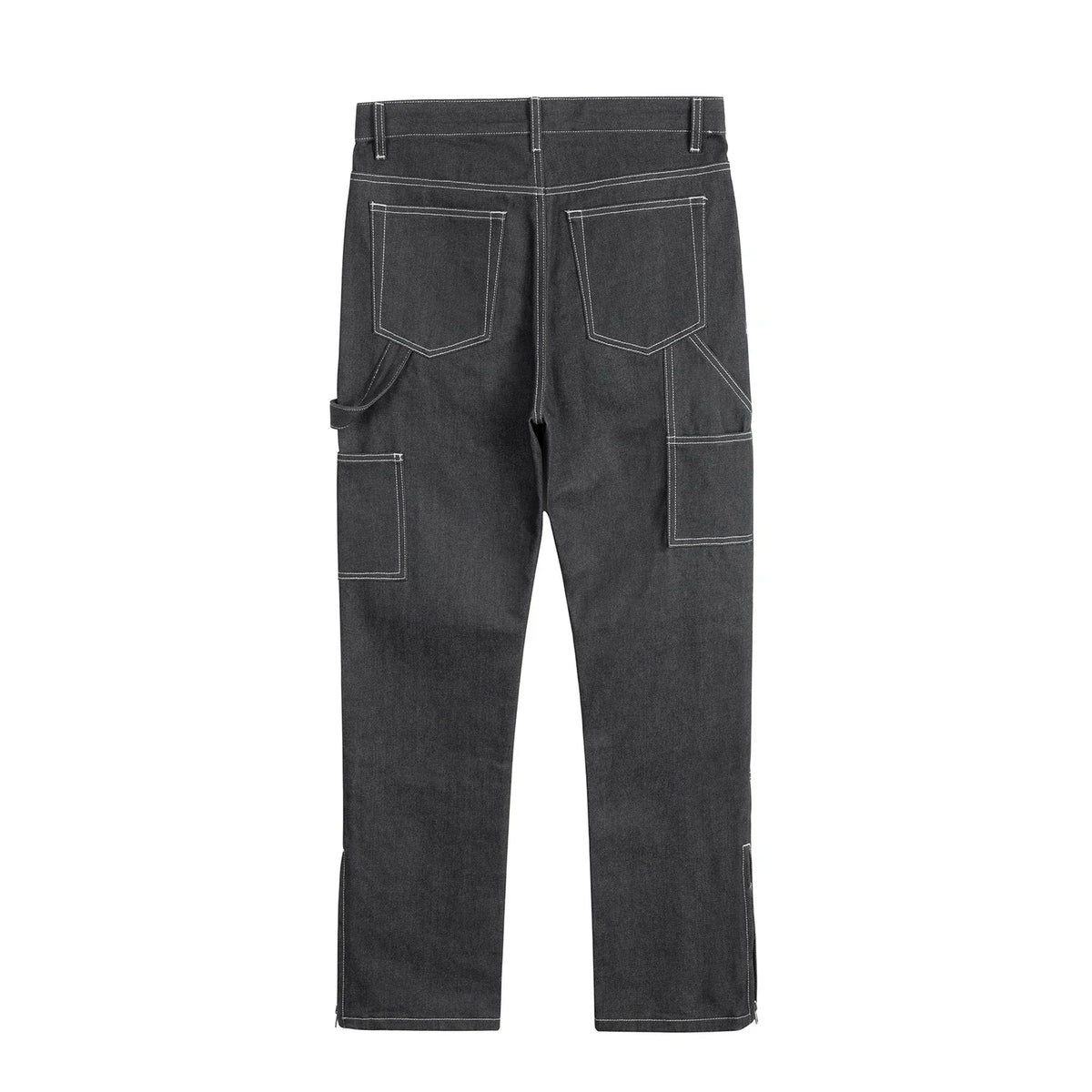 retro ankle zipper original casual logging pants mens straight streetwear baggy loose jeans cargos oversized denim trousers multi-pocket cargos