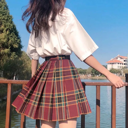 Jk Uniforms Gyaru School Uniform for Girl Student Pleated Skirt Uniform Set Women Short Sleeve Bow Tie Seifuku Japanese Style Street King Limited