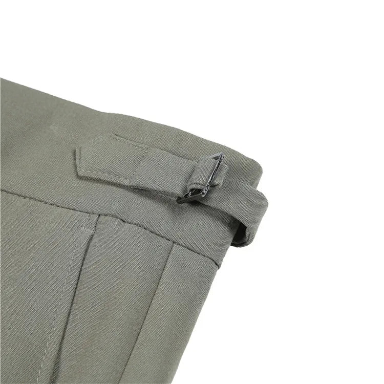 2024 High Quality Business Casual Draped High-waist Trousers Men Solid Color Formal Pants Male Formal Office Social Suit Pants Street King Limited