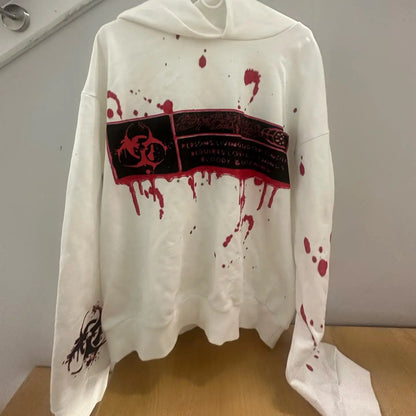Harajuku Vintage Hoodie Oversized Goth Streetwear Tops Grunge Hoodies Women Couples 2024 Sweatshirt Gothic Y2k Clothes Street King Limited