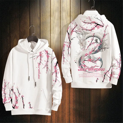 Fashion Hip Hop Dragon Hoodie Streetwear Men Casual Spring Autumn Clothes Cool Harajuku Gothic Anime China Print Hoodie Male Street King Limited